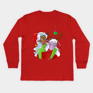 Lotura - Christmas Kiss Kids Long Sleeve T-Shirt